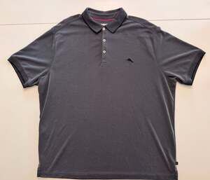 Tommy Bahama IslandZone Polo Shirt, Charcoal Grey Stripe, Men's XXL